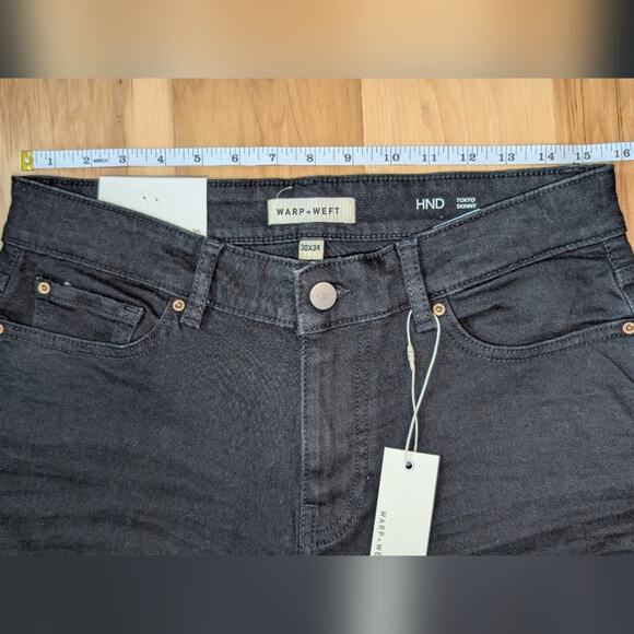 Warp And Weft HND Skinny Jean Shadow Black Size 30x34 - Picture 3 of 6